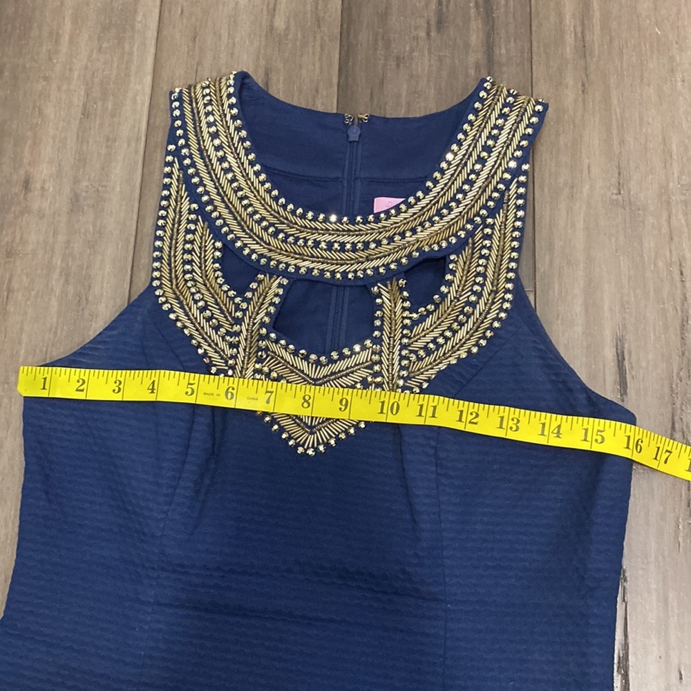 Lily Pulitzer Carlton shift dress beaded neckline - Picture 8 of 11